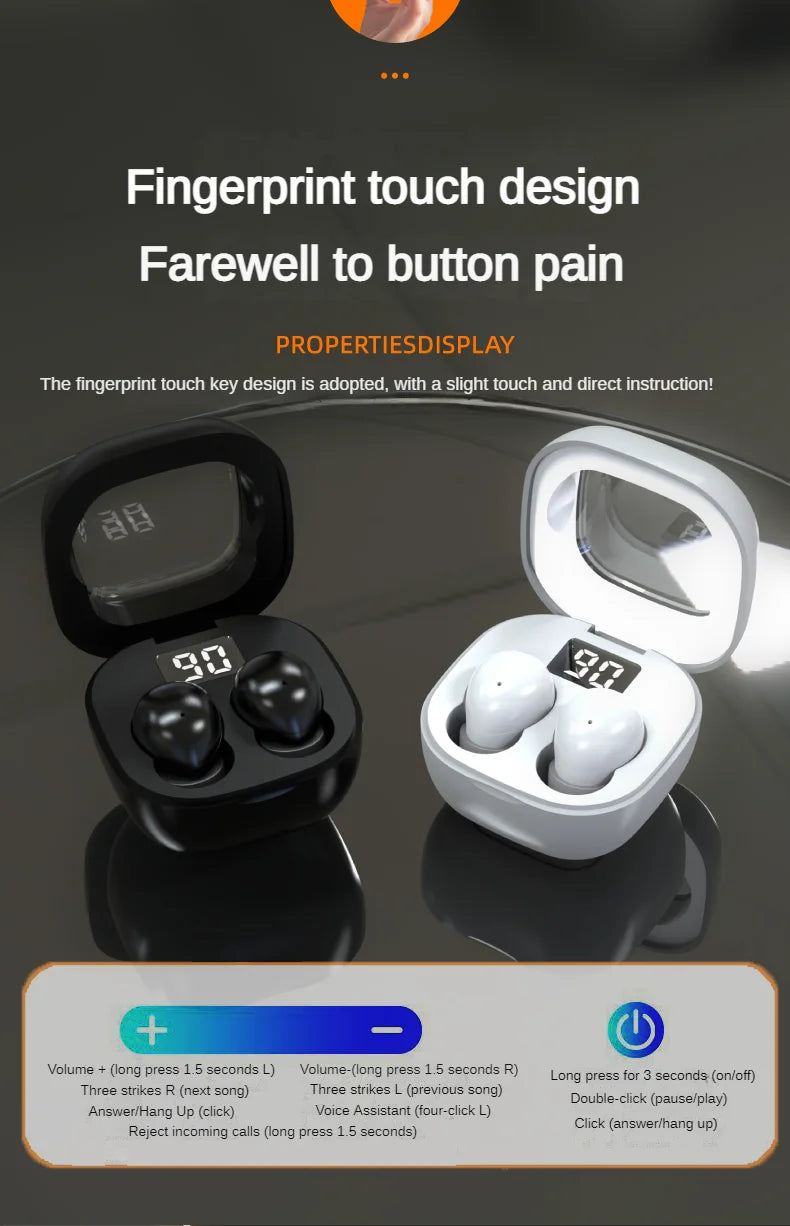 SK Mini 5.3 wireless bluetooth headset small earbuds sleep work sports invisible headphones HD HIFI bass sound quality earphones