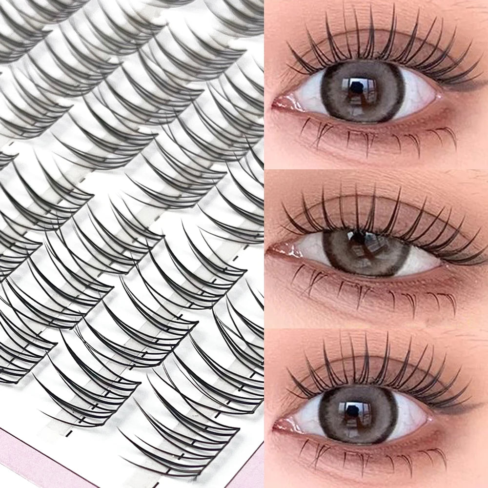 90 Bundles Mink Individual Cluster Lashes 3D Natural Russian Manga Eyelash Extensions DIY Makeup Tool for Women