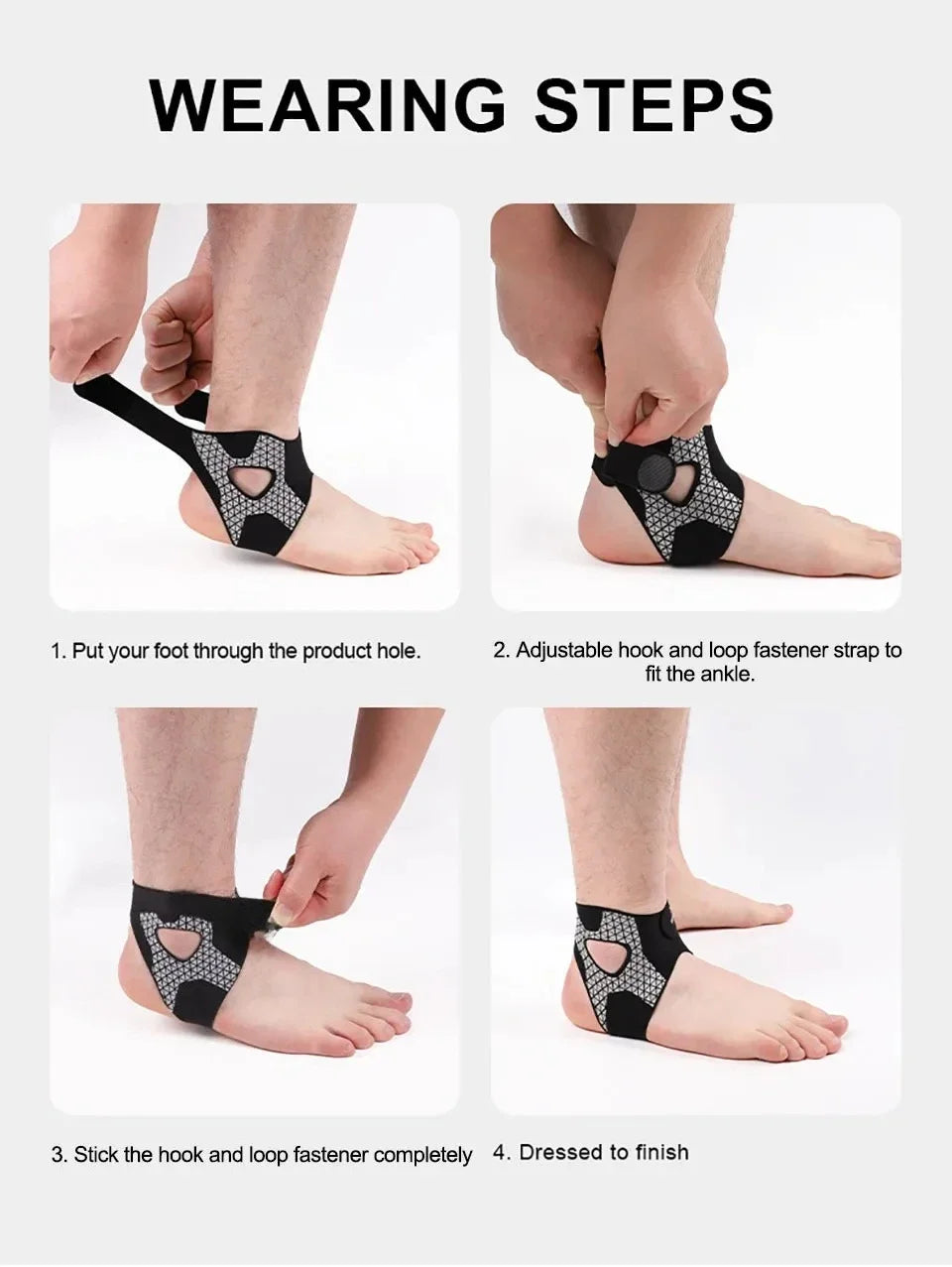 1-10pcs S/M/L  Adjustable Elastic Ankle Wrap Breathable Thin Heel Support Sports Compression for Running  Sprain Prevention