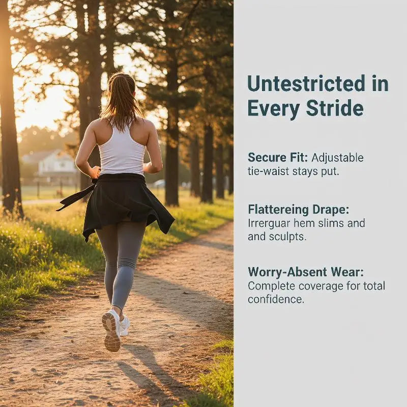 Women's Athletic Wrap Skirt, Quick Drying Breathable Anti-Exposure, Perfect For Golf Tennis Yoga Fitness