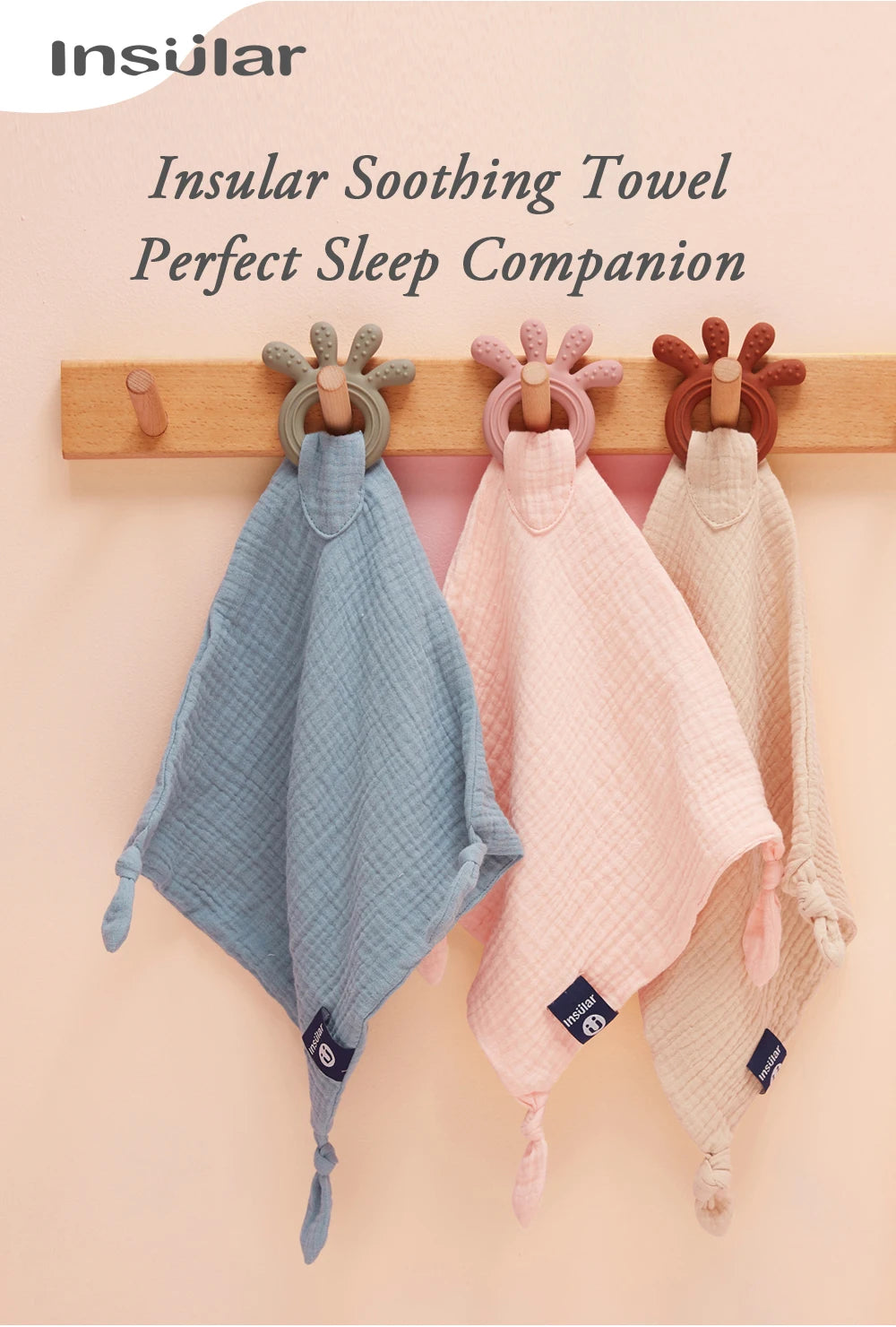 Muslin Baby Comfort Towel Cotton Comforter Blanket Soft Newborn Sleeping Dolls Kids Fashion Sleep Toy Soothe Appease Towel Bibs