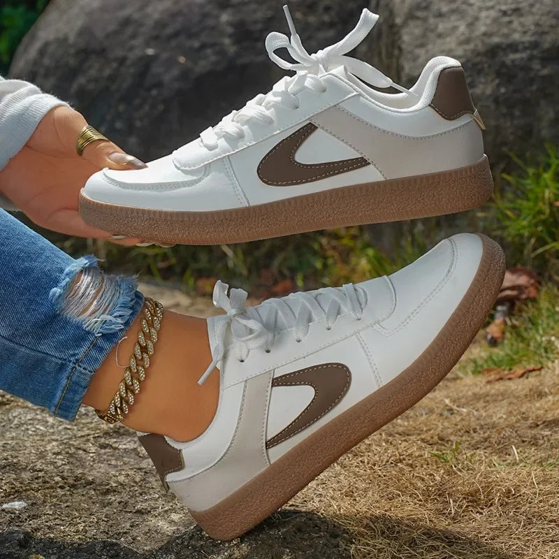 2025 New Leisure Sports Shoes For Women Comfortable Soft Bottom Outdoor Walking Lady Fashion Flats Shoes New Low-top