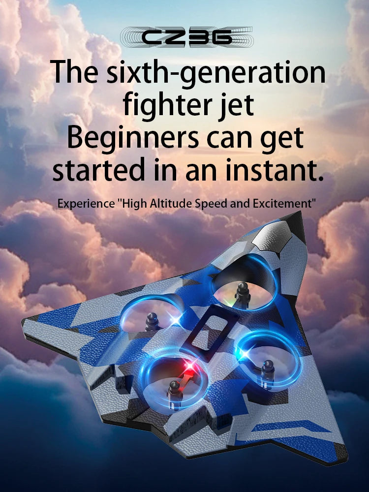 Cross-border Hit CZ36 Remote Control Foam Airplane, Drone Hovering Flight Fighter, Fixed Height Rolling Stunt Toy