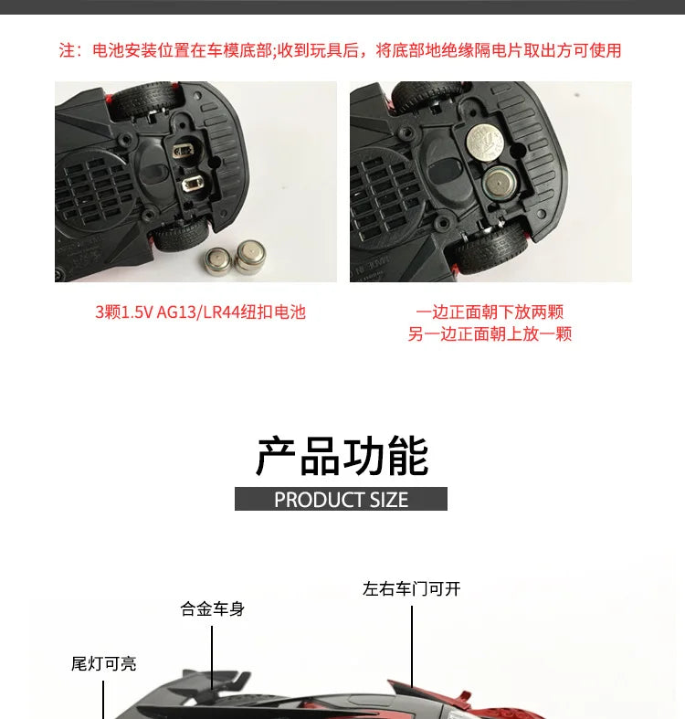 1：32 Bugatti Vision Gt Metal Alloy Car Model Diecast & Toy Vehicles Car Model High Simulation Miniature Scale Childrens Toy Gift