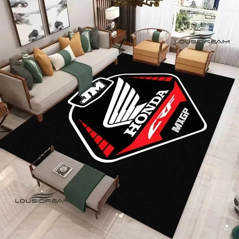 HRC HONDA Motorcycle Logo Printed Carpet Non-slip Carpet Carpets for Living Room Yoga Mat Outdoor Carpet Birthday Gift