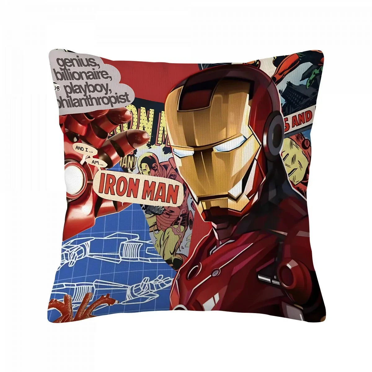 Iron Man Cushion Covers  Cushions Cover for Sofa Home Decorations Anime Interior Decoration Decorative Pillowcase Pillow