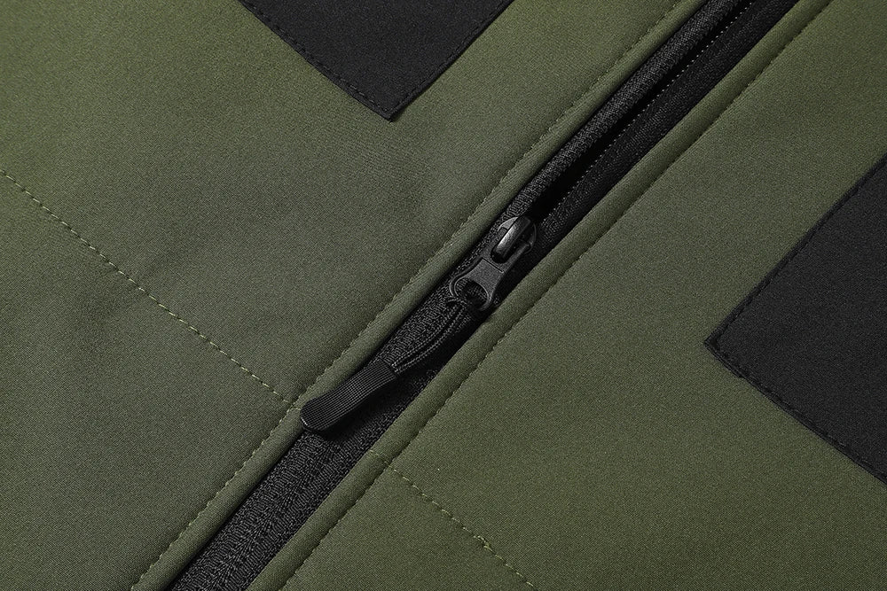 Men's hooded tactical jacket for autumn and winter outdoor windproof waterproof warm hiking camping and fishing durable jacket