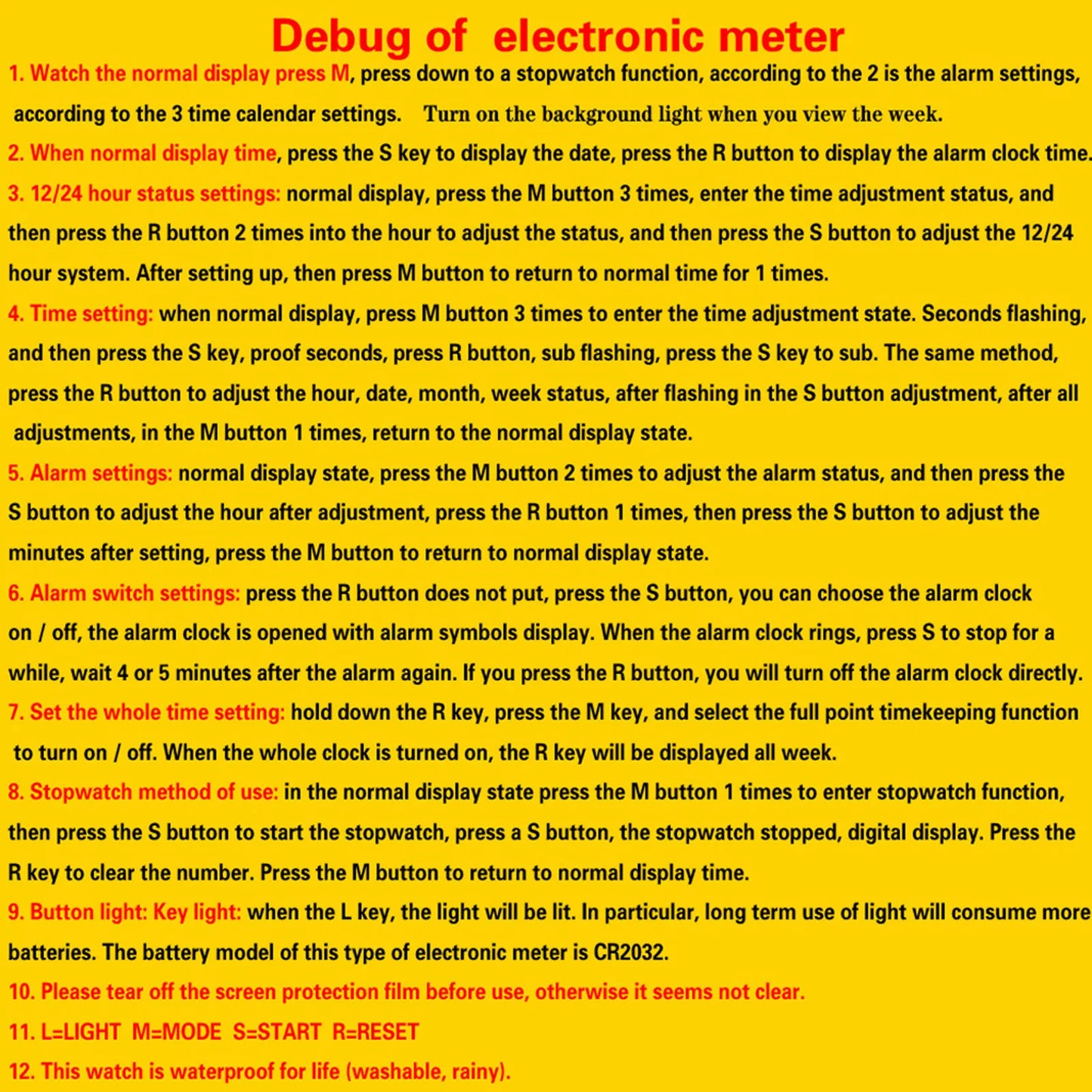 A Variety Of Styles Of Cool Sports Electronic Watches With Four Buttons