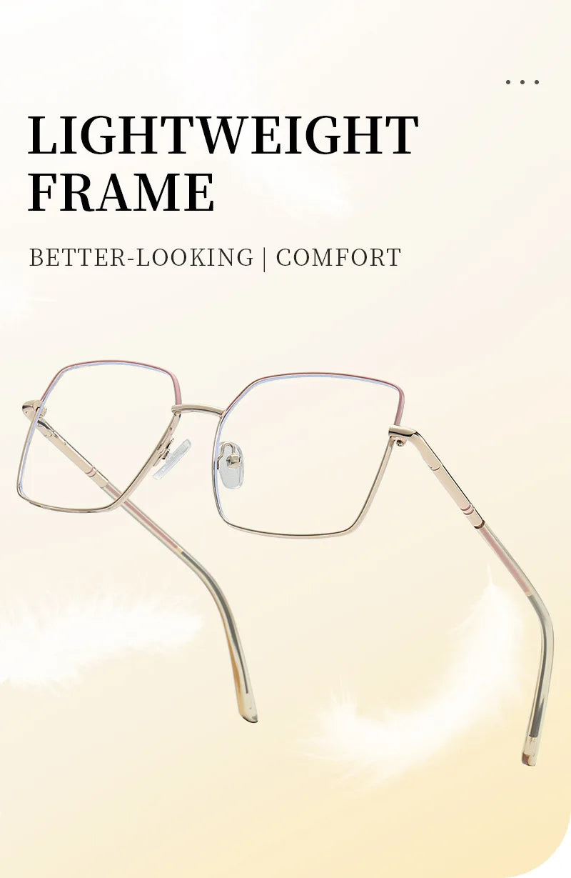 JMISUS Butterfly Prescription Glasses Woman Optical Eyeglasses for High-quality Metal Anti Blue Light Myopia Eyewear