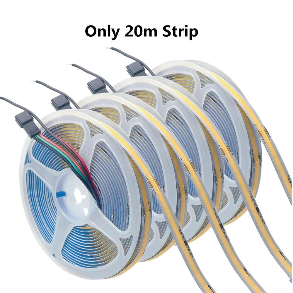 WS2811 COB Running Water Flowing LED Strip Light Horse Race Chasing Tape Wireless Remote Controller DC24V Power 20M 10M Full Set