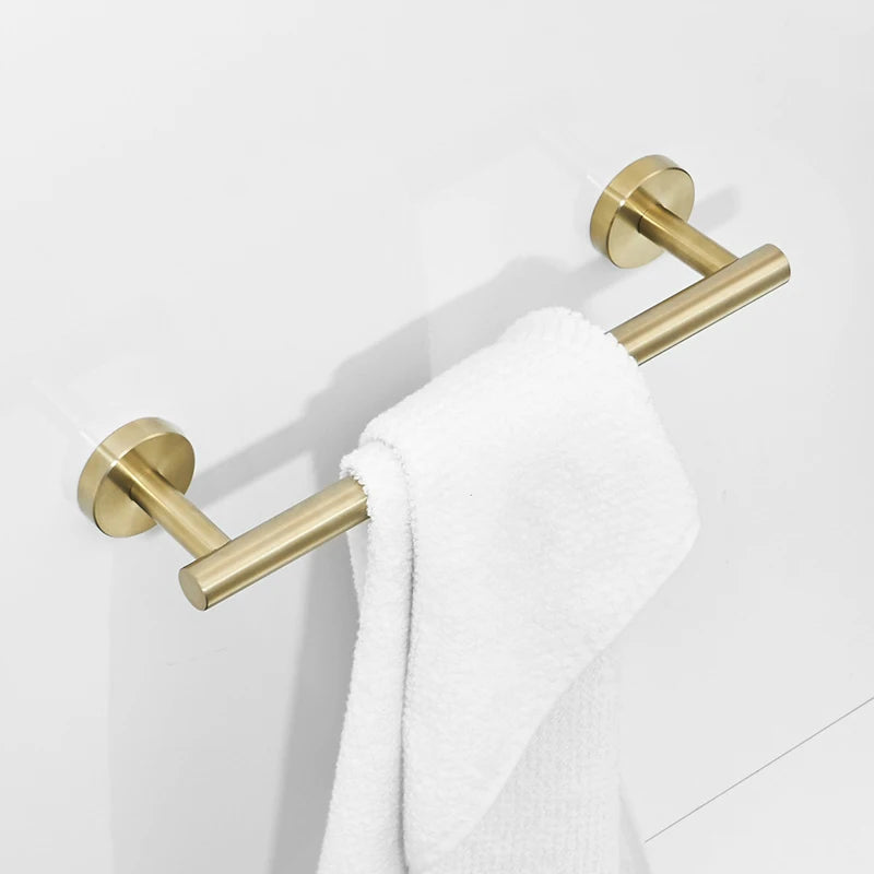 High quality 304 stainless steel bathroom accessory,single Towel bar,Towel rail, Towel holder Black Brush Gold