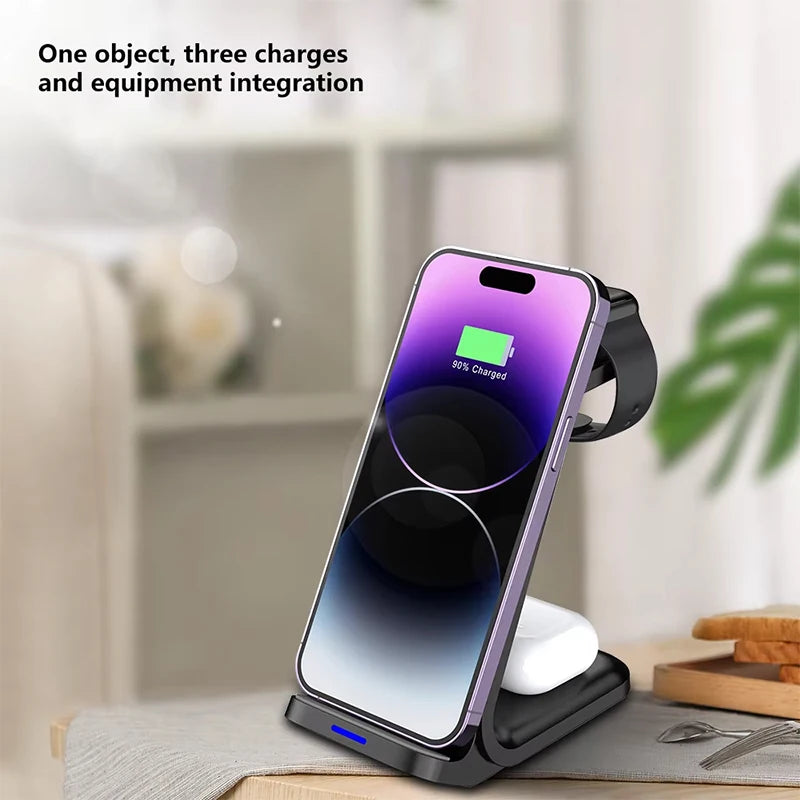 Multifunction Universal 3in1 Wireless Charger Magnetic Wireless Charger Stand Portable Station for iPhone Series for Airpods