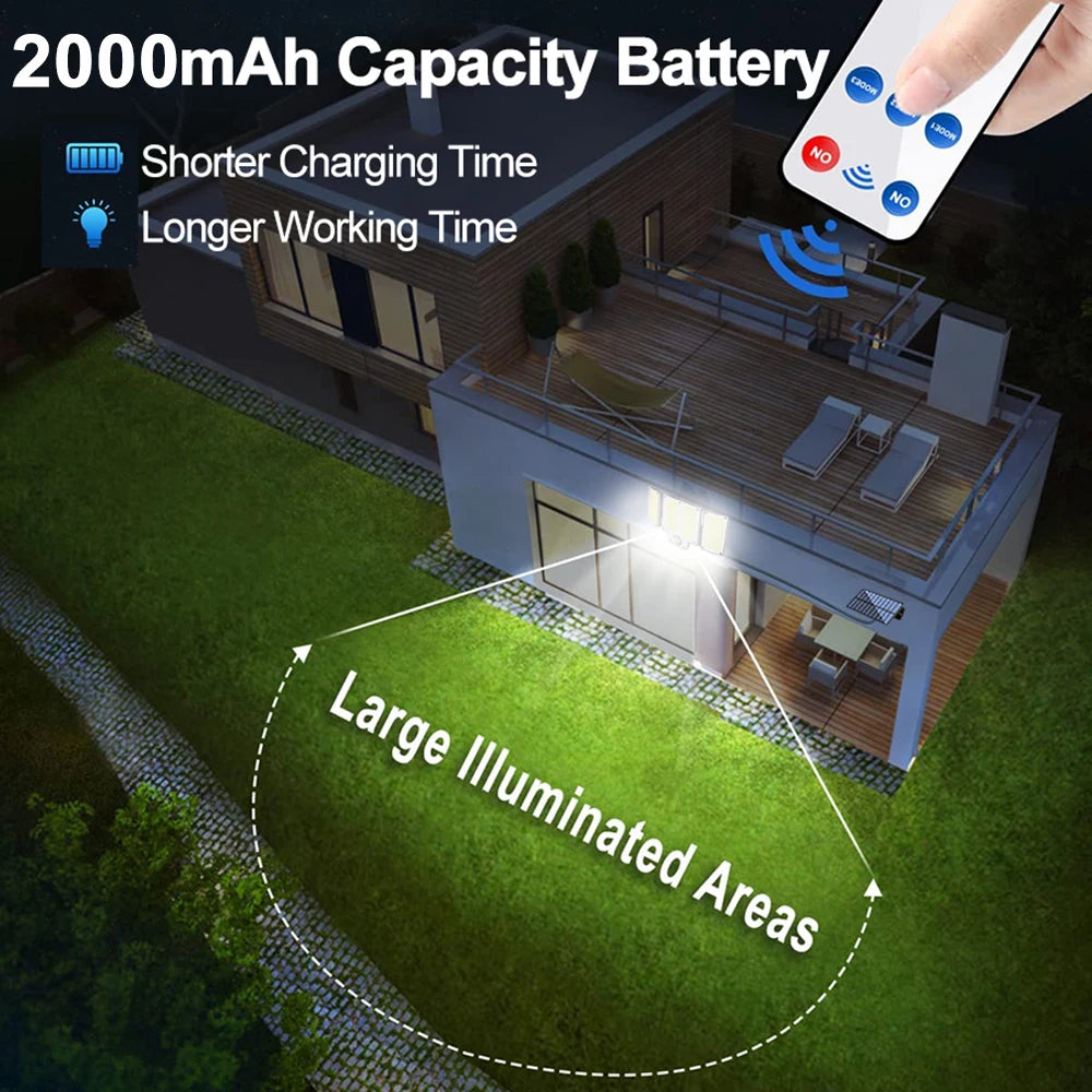 254/243LED Outdoor Solar Lights Garden Solar Powered Security Light Flood Light Motion Sensor 3 Mode Waterproof Garden Shed Yard