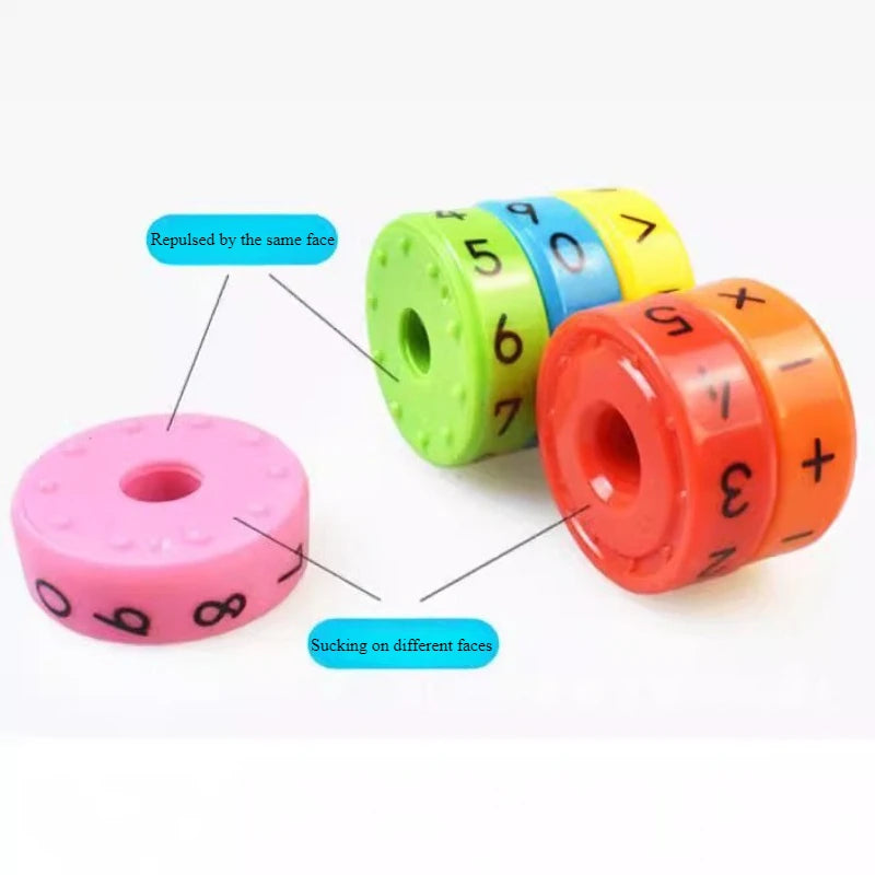 Children's Creative Magnetic Math Tesseract Toy Arithmetic Intelligence Early Education Toys Add Subtract Multiply Divide Toy
