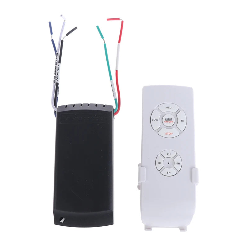 110-240V Universal Ceiling Fan Lamp Speed Remote Control Kit Timing Wireless