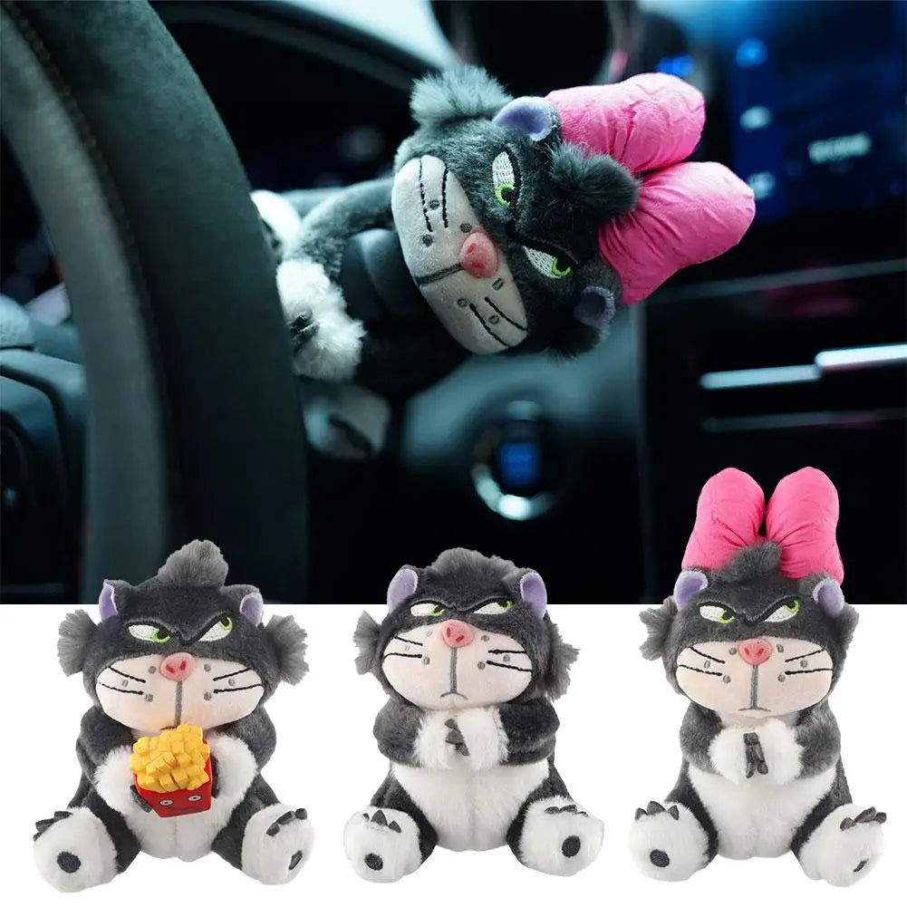Cute Cat Plush Doll Creative Gift Car Windshield Wiper Decorations Home Decoration Universal Auto Accessories