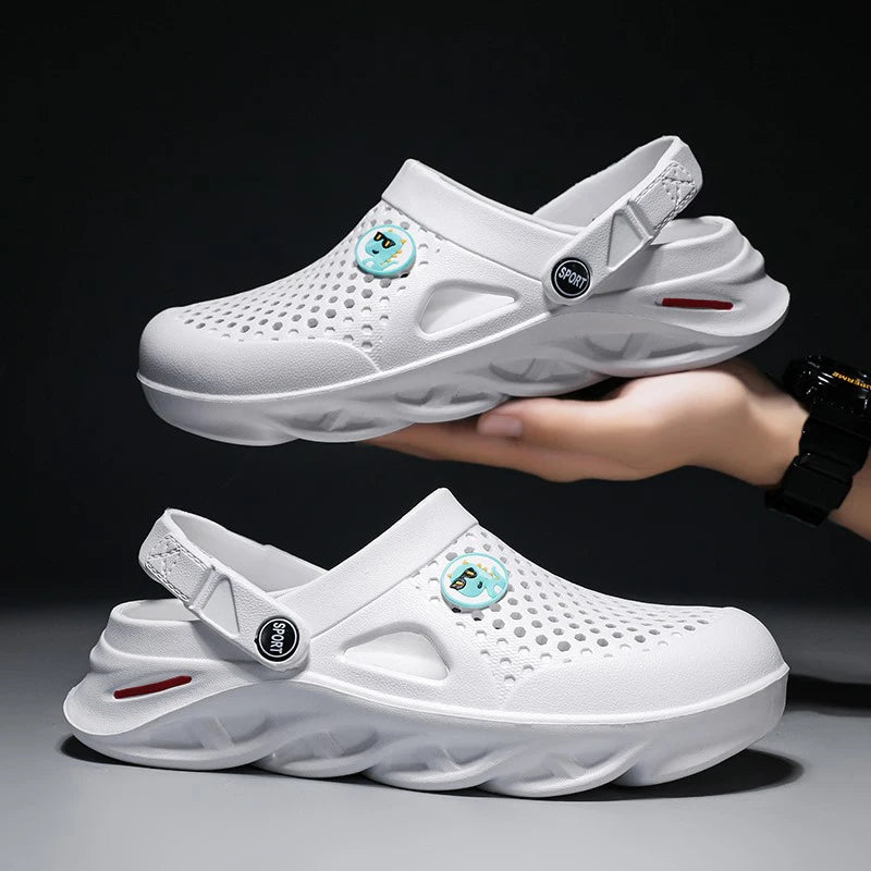 Men's Summer Sandals Clogs Men Women Breathable EVA Thick and Soft Sole Slippers Beach Water Shoes Couple's Clogs Big Size 47