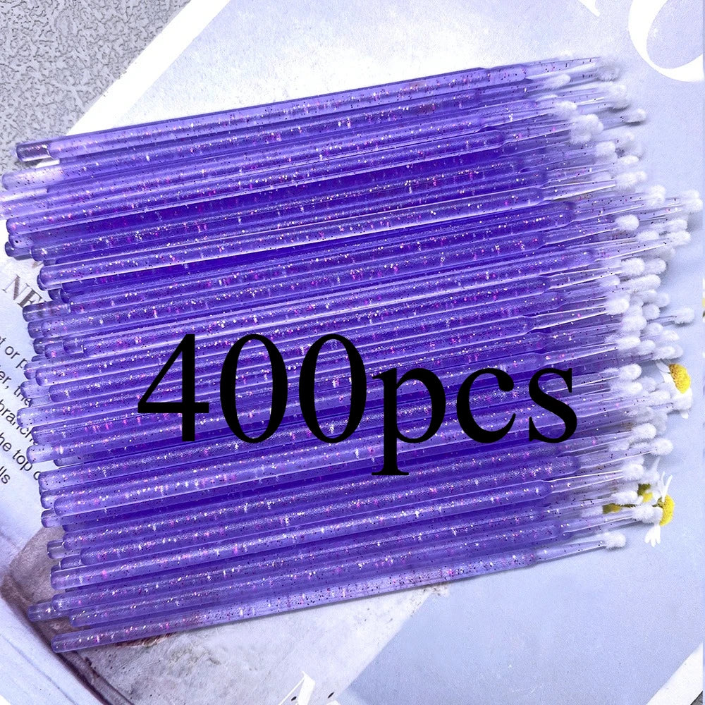 400/800pcs Micro Brush Crystal Lash Removing Swab Microbrush Mascara Wands Applicator Eyelash Extension Makeup brushes Tools