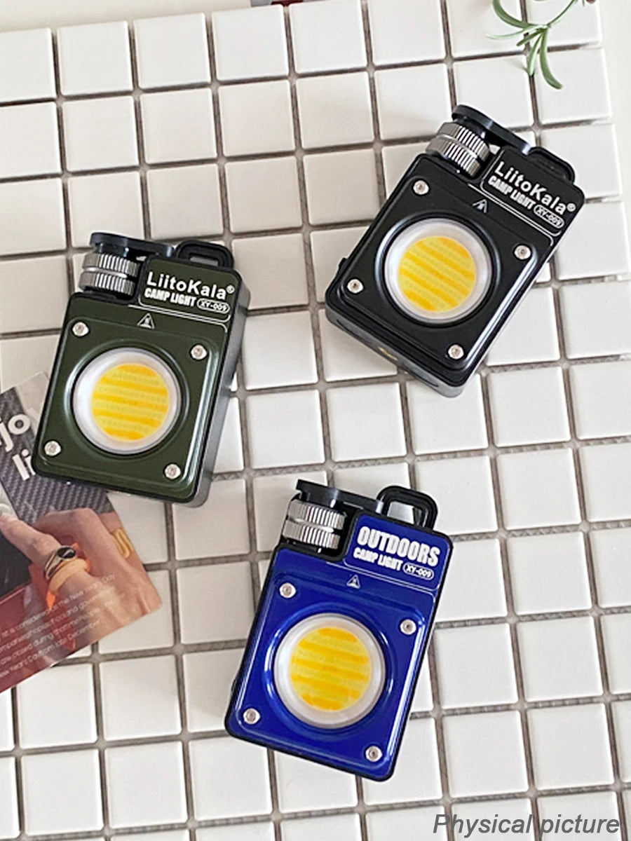LiitoKala multifunctional mini "camera" light 3500LM large floodlight, suitable for hiking, outdoor activities, work, and picnic