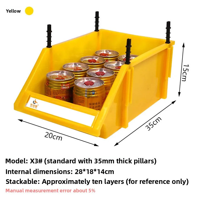 Large Size Combination Hardware Screw Storage Box Plastic Parts Box egory Material Box with Column Slanted Mouth Der Sle