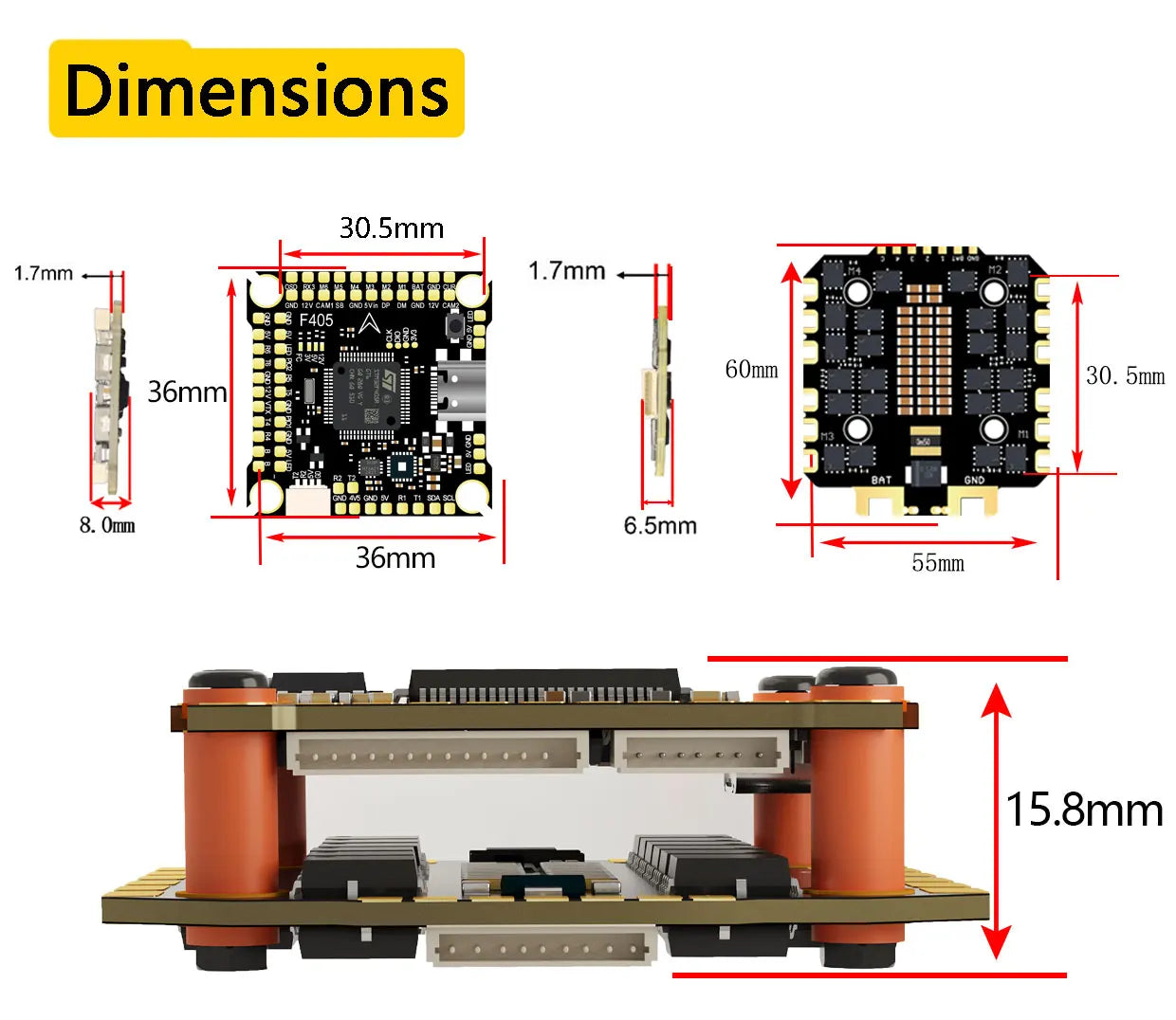 DAKEFPV F405 V3 FC 12S 100A / 120A Stack Betaflight Ardupilot INAV F4 Flight controller for FPV Freestyle Drone Model