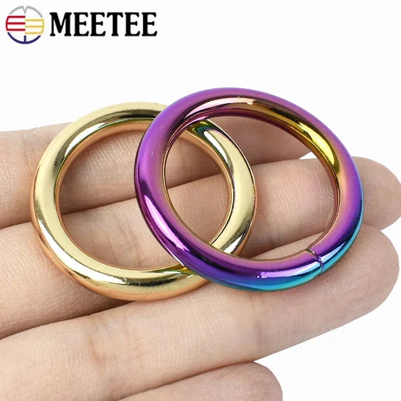 5Pcs 13-50mm Metal O Ring Buckles for Bag Strap Circle Connector Clasp Dog Collar Belt Buckle Chain Hooks Loop DIY Accessories