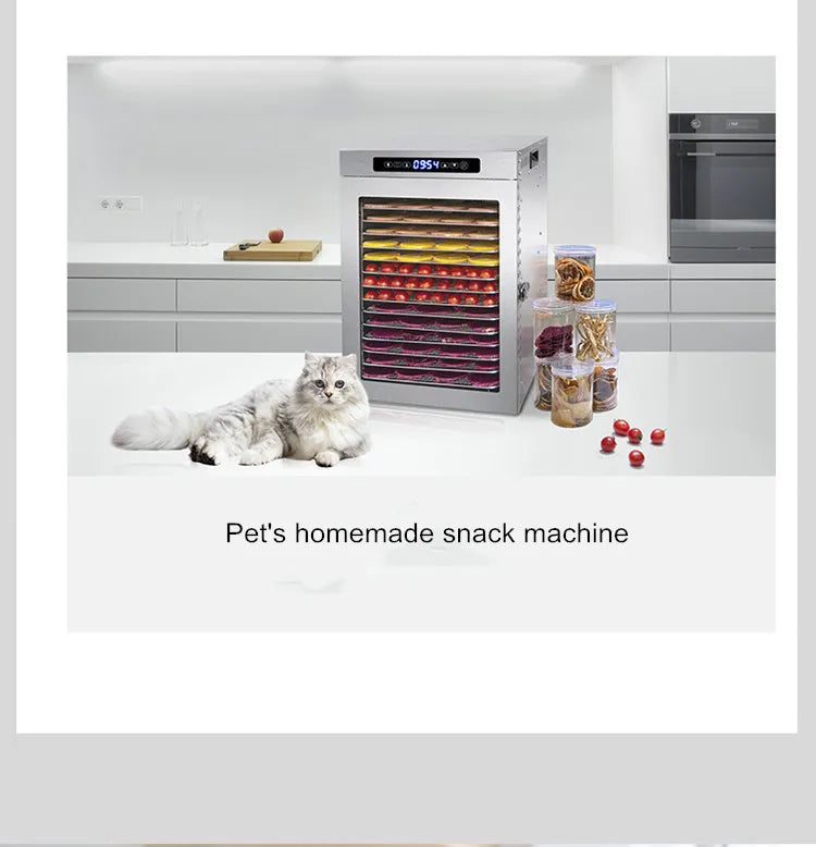 14 Trays Food Dehydrator Fruit dryer Stainless Steel Machine  1200W Household Vegetables Fruit Dryer with Digital Timer for Home