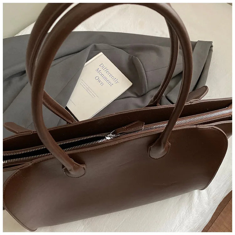 Luxury Women's Large Tote Bag Genuine Leather Shoulder Bags 2025 Female Retro Handbags High Quality Ladies Messenger Bag Black