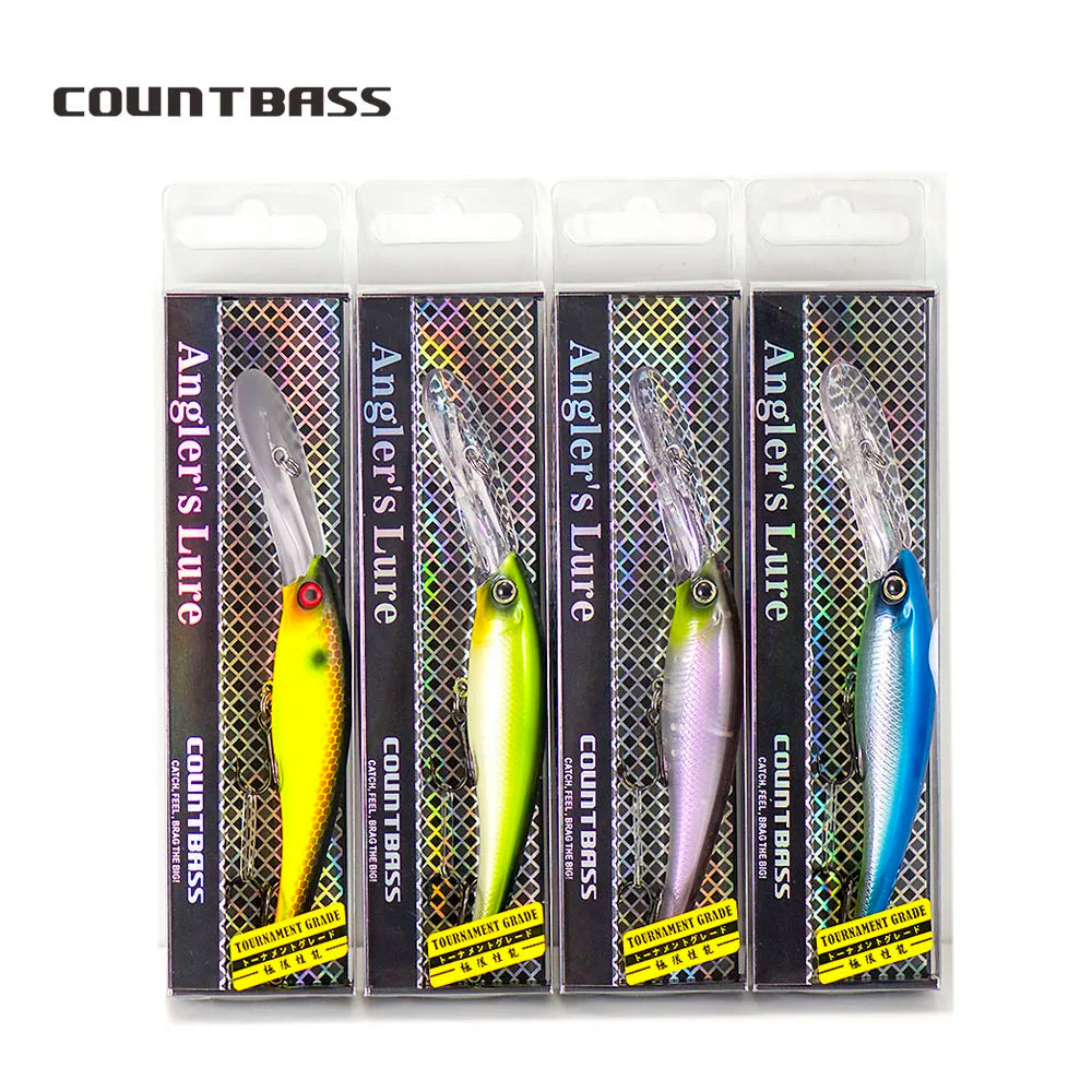 COUNTBASS Crankbaits Hard Plastic Fishingg Wobblers Shad Minnow Bass Pike Perch  Angler's Lure 90mm 13g