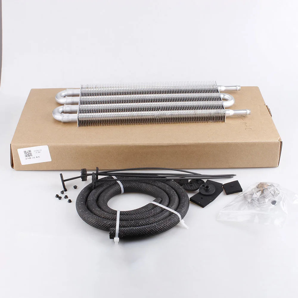 4 Row 6 Row 8 Row Aluminum Universal Oil Cooler Oil Radiator Car Air Conditioning Tube Belt Auto-Manual Radiator Converter Kit