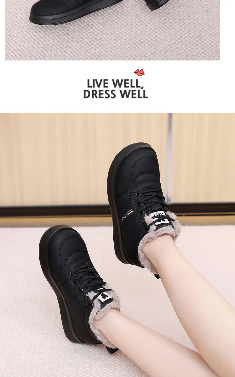 Women's 2025 Winter New Versatile Cotton Shoes Fashion Warm Thick Bottom Skid-resistant Durable Free Shipping Women's Shoes