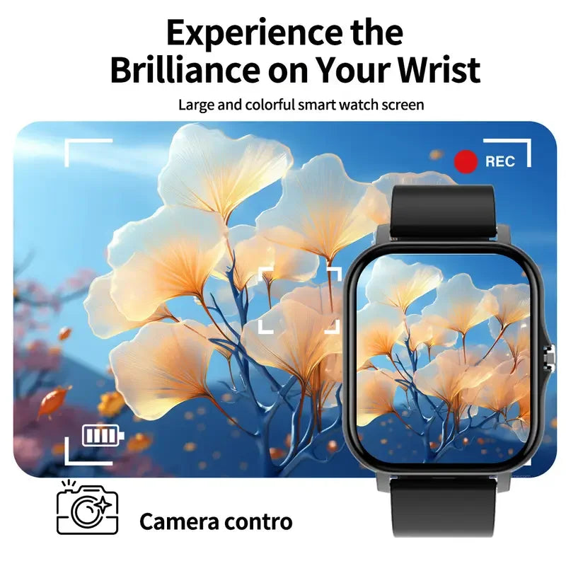 KESHUYOU 2025 Smart Watch 2.01 Inch HD Display Answer Make Call Message Preview Sport Modes DIY Dial Weather Forecast Men Women