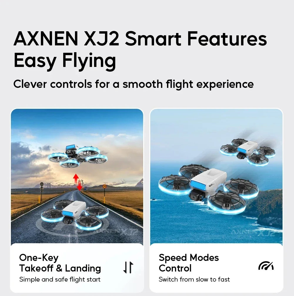 XJ2 Mini Drone 8K HD Camera, Foldable Brushless RC Quadcopter, Remote Control Toy for Kids Teens Beginners Gift Drone