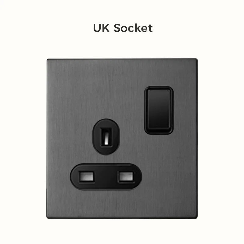Avoir Wall Push Button Switch Y Type On Off Rocker Switches 2Way Power Scoket Gray Europe UK Electric Outlets Home Improvements