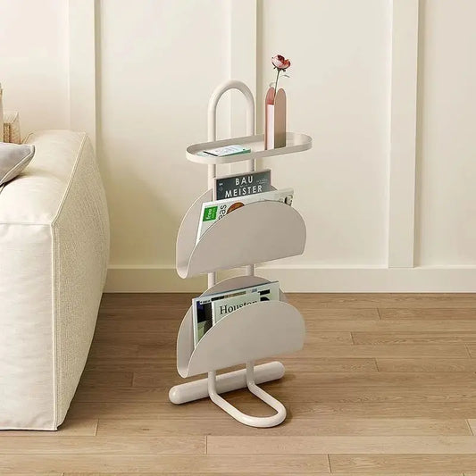 3-Tier Save Space Side Table Removable Sofa Side Cabine Living Room Balcony Coffee Table Magazine Bookcase Bedroom Bedside Shelf