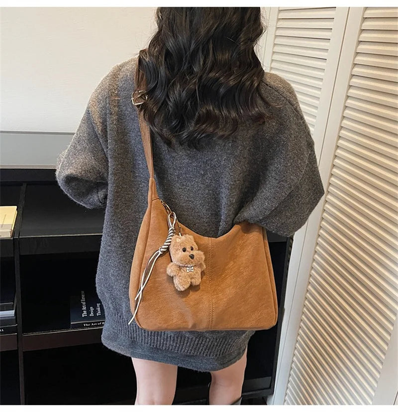 Fashion Soft PU Leather Tote Bags for Women Trend Female Simple Large High Capacity Shoulder Women Handbags Messenger Bags