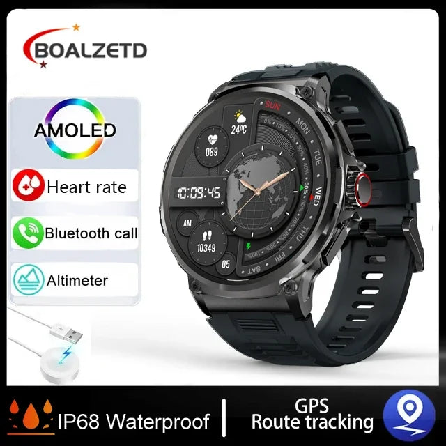 New SmartWatch Men 1.85-Inch HD Sports Bluetooth Call GPS Sports Fitness Tracker HeartMonitor 710mAh Waterproof Watch for xiaomi