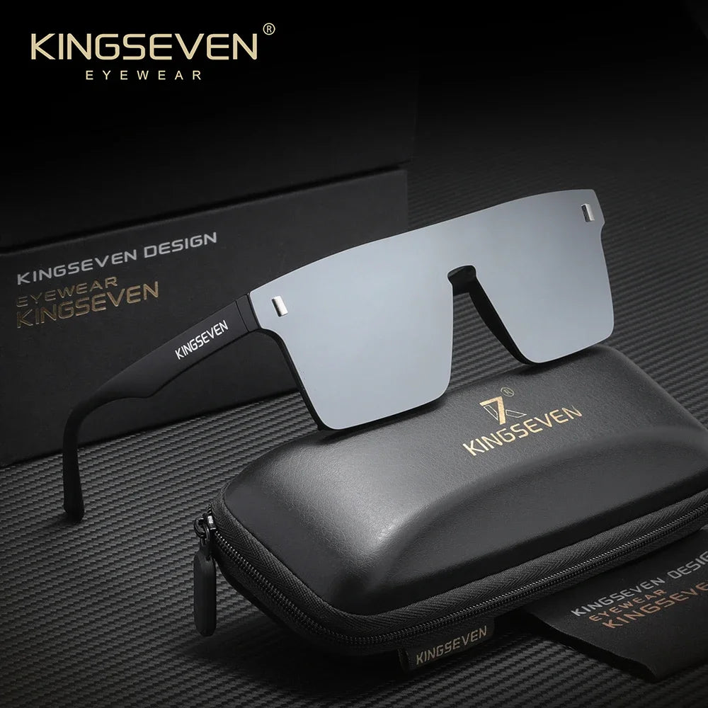 KINGSEVEN Polarized Rimless Frame Men Women Sunglasses Fashion Anti-UV400 Eyewear Travel Summer Glasses