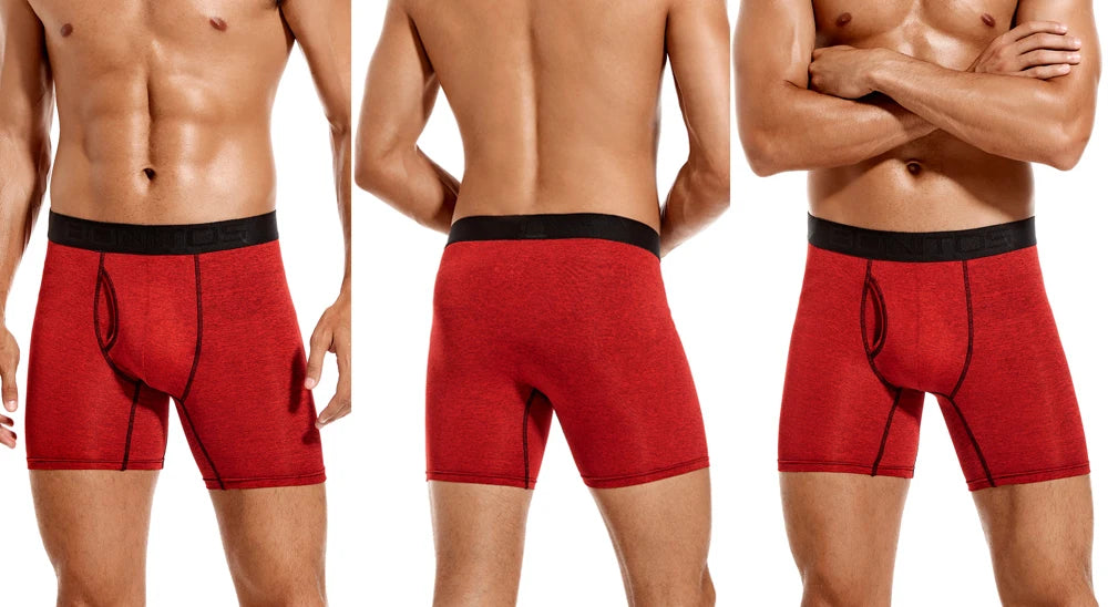 4pcs Front opening underpants men brand Boxers man sexy boxer shorts Men's panties gift underwear for mens calecon
