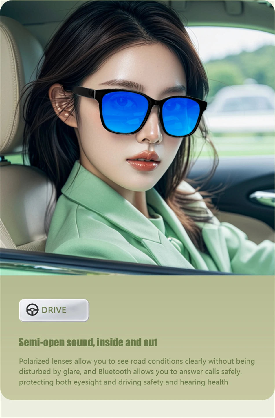 LIGE Smart Glasses Intelligent Navigation Wireless Music Play Outdoor Sport Sunglasses Earphone Bluetooth Call Voice Men Eyewear