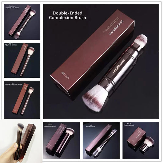 Hourglass Makeup Brushes Face Large Powder Blush Foundation Contour Highlight Blending Retractable Kabuki Cosmetic Brush Tools