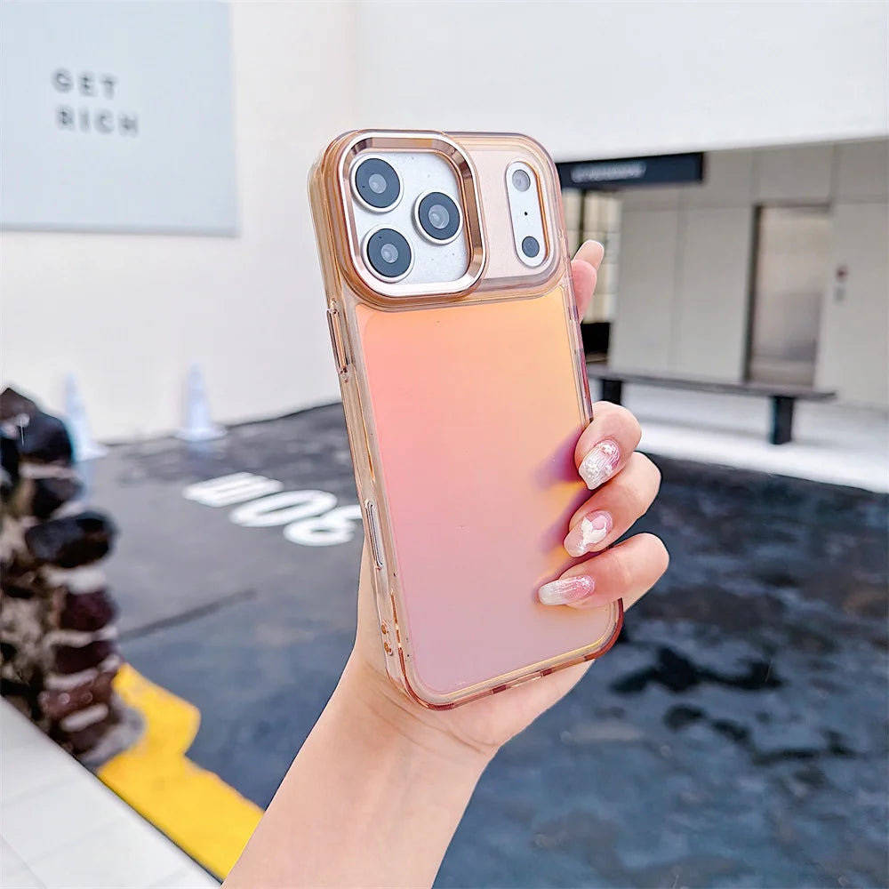 Luxury Color Chameleon Phone Case For iPhone 17 Pro Max Air 16 15 Plus 14 13 12 11  X XS Shockproof Protective Mobile Back Cover