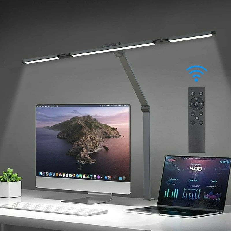 LED Desk Lamp with Clamp Remote Dimming 24W Ultra Bright Desk Lamp for Home and Office Architects Paired with Ambient Lighting