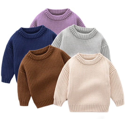 0-6Yrs Baby Boys Girls Knit Sweater Clothes 2025 New Toddler Infant Newborn Knitwear Soft Spring Long Sleeve Baby Pullover Tops