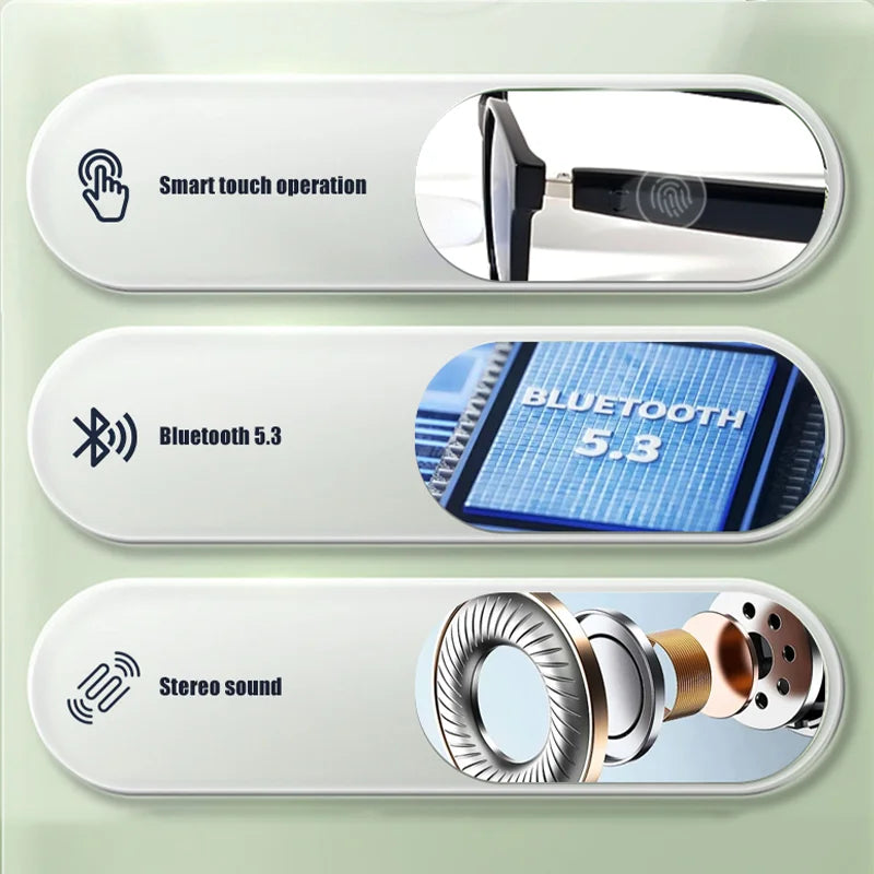 LIGE Smart Glasses Intelligent Navigation Wireless Music Play Outdoor Sport Sunglasses Earphone Bluetooth Call Voice Men Eyewear