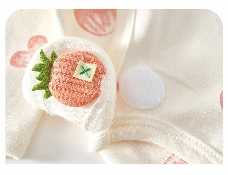 Ircomll 2 pcs Spring and Autumn Newborn Bodysuit Cotton Long Seeve Clothes Infant Clothing Pajamas Overalls for Girls&Boys 0-6M