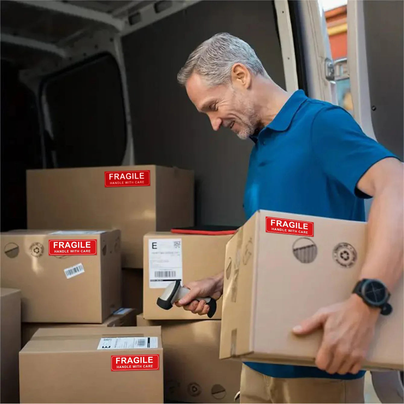 Fragile Stickers Please Handle with Care-Fragile-Thank You Warning Fragile Stickers Permanent Adhesive for Shipping Moving