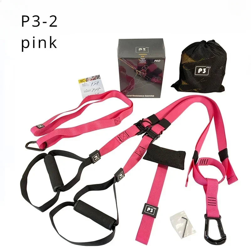 P3-2 & P3-3 Trx Adjustable Suspension Training Belt - Multi-Purpose Resistance Band for Yoga, Fitness & Strength Workouts