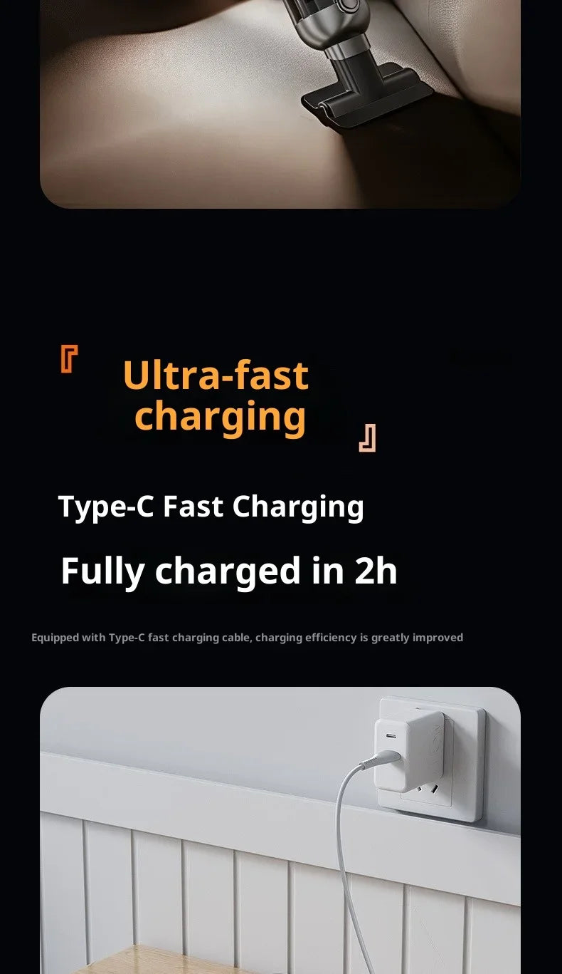 Car Vacuum Cleaner High Power Portable Handheld Wireless Brushless Motor Cleaning Machine Powerful Air Duster for Home Appliance