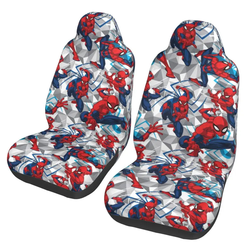 Spidey Spiderman Universal Car Seat Cover for most cars Suitable For All Kinds Models Superheros Seat Covers Polyester Fishing